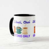 Ästhetischer Dil Dosti Chai Desi Freunde Kombi-Bec Tasse (Vorderseite Links)