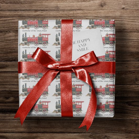 Ästhetischer Dirigent des Crazy Train Geschenkpapier