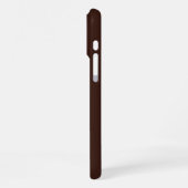 Ästhetischer dunkelbrauner staubiger Rosenminimali iPhone Hülle (Linke Seite)