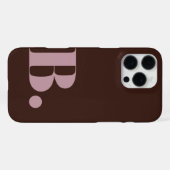 Ästhetischer dunkelbrauner staubiger Rosenminimali iPhone Hülle (Rückseite (Horizontal))