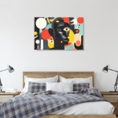 Ästhetischer farbenfroher abstrakter Dadaismus Leinwanddruck (Insitu (Schlafzimmer))