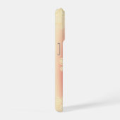 Ästhetischer Farbverlauf mit Blumen iPhone Hülle (Rechte Seite)