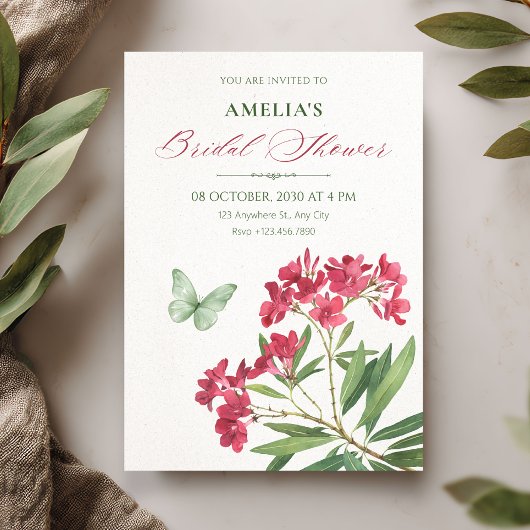 Ästhetischer floraler Brautdusche Einladung