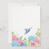 Ästhetischer floraler Vogel  Einladung (Rückseite)