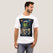 Ästhetischer Frosch Astronaut T-Shirt (Vorne ganz)