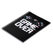 Ästhetischer Gaming Vaporwave Controller Gamer Notizblock (Linke Seite)