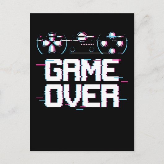 Ästhetischer Gaming Vaporwave Controller Gamer Postkarte (Vorderseite)