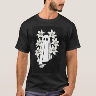 Ästhetischer Geist mit weißen Lilien - Spooky Nied T-Shirt