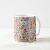 Ästhetischer gelber rosa Gerbera-Margerite-Blumenb Kaffeetasse (VorderseiteRechts)