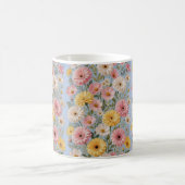 Ästhetischer gelber rosa Gerbera-Margerite-Blumenb Kaffeetasse (Mittel)