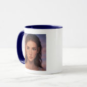 Ästhetischer gesprenkelter Mädchen-Digitalkunst-Be Tasse (Vorderseite Links)