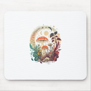 Ästhetischer Goblincore- und Cottagecore-Pilz-Tren Mousepad