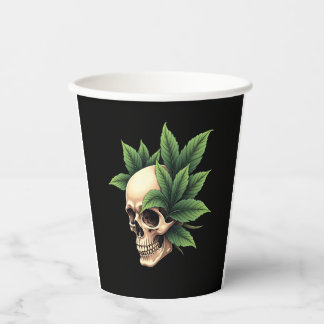 Ästhetischer Goth-Grunge-Totenkopf Tropischer Mons Pappbecher
