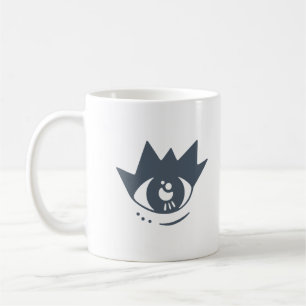 Ästhetischer grauer Augenkaffeebecher Kaffeetasse