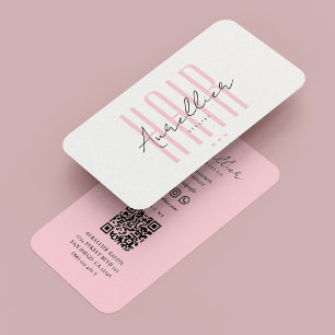 Ästhetischer Haarstylist Spa-Therapeut Pastellrosa Visitenkarte
