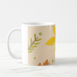 Ästhetischer Herbstlaub-Kaffeebecher Kaffeetasse