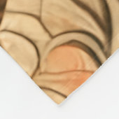 Ästhetischer Hintergrund der orange-beigen-braunen Fleecedecke (Ecke)