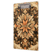 Ästhetischer Hintergrund der orange-beigen-braunen Klemmbrett (Links)