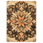 Ästhetischer Hintergrund der orange-beigen-braunen Klemmbrett (Rückseite)