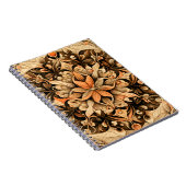 Ästhetischer Hintergrund der orange-beigen-braunen Notizblock (Rechte Seite)