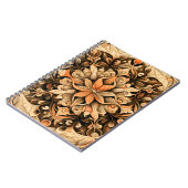 Ästhetischer Hintergrund der orange-beigen-braunen Notizblock (Linke Seite)