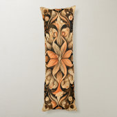 Ästhetischer Hintergrund der orange-beigen-braunen Seitenschläferkissen (Rückseite (Vertikal))