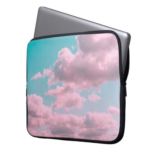 Ästhetischer Hintergrund mit schönem türkisfarbene Laptopschutzhülle (Vorderseite Links)