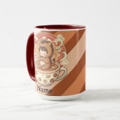 Ästhetischer Igel-Two-Tone-Kaffeebecher Tasse (Vorderseite Links)