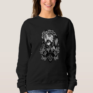 Ästhetischer Jesus Tattoo Kreuz Goth Edgy E Junge Sweatshirt