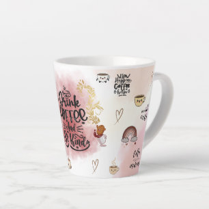 „Ästhetischer Kaffee-Liebhaber Illustration Milchtasse