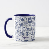 Ästhetischer Kaffezeit-Blumenbecher Tasse (Links)