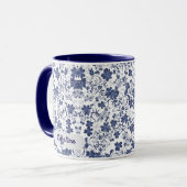 Ästhetischer Kaffezeit-Blumenbecher Tasse (Vorderseite Links)