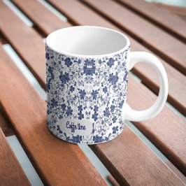 Ästhetischer Kaffezeit-Blumenbecher Tasse