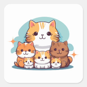 Ästhetischer Katzenliebhaber-Aufkleber purrfect Quadratischer Aufkleber