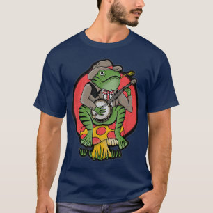 Ästhetischer Kernmuskelfrosch Picken eines Banj T-Shirt