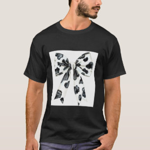 Ästhetischer Kuhdruck-Bogen Kuhdruck schwarz und T-Shirt