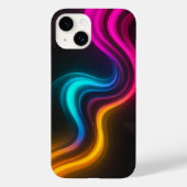 Ästhetischer Lifestyle Vibrant Neon iPhone Case (Rückseite)