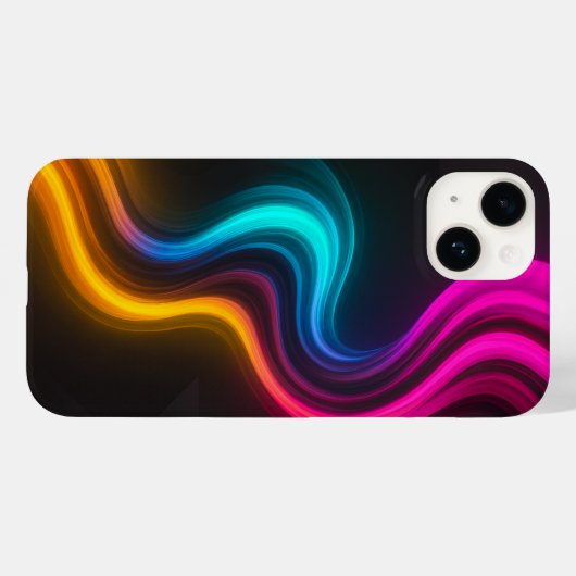 Ästhetischer Lifestyle Vibrant Neon iPhone Case (Rückseite (Horizontal))
