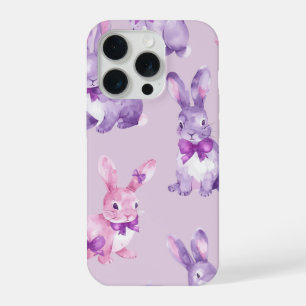 Ästhetischer Lila-Hasen-Wasserfarben-Handyhülle iPhone 15 Pro Hülle
