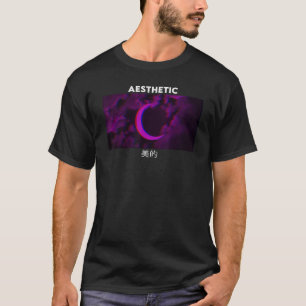 Ästhetischer Lila Moon Vaporwave Ästhetischer Goth T-Shirt