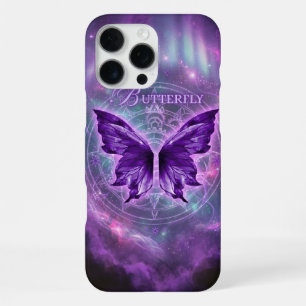 Ästhetischer Magischer Lila Kosmischer Schmetterli iPhone 16 Pro Max Hülle