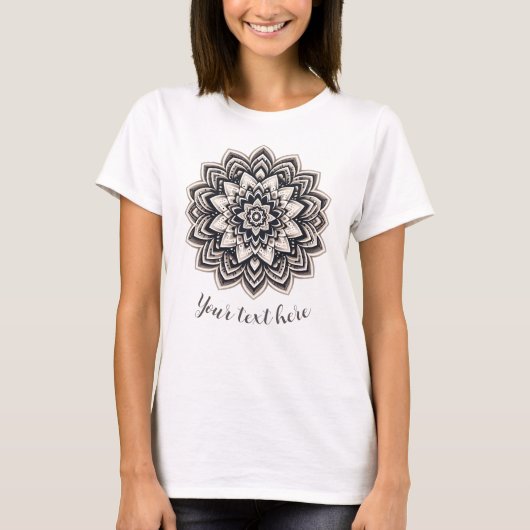 Ästhetischer Mandala-T - Shirt (Vorderseite)