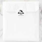 Ästhetischer Minimal-Aufkleber Runder Aufkleber (Tasche)