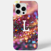 Ästhetischer Mit Monogramm Glitzer Luxus Case-Mate iPhone Hülle (Rückseite)