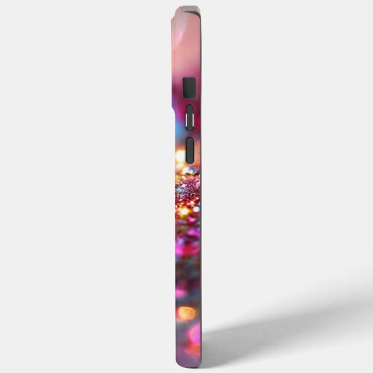 Ästhetischer Mit Monogramm Glitzer Luxus Case-Mate iPhone Hülle (Rückseite / Links)