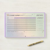 Ästhetischer neurodivergenter Gewohnheits-Tracker  Post-it Klebezettel (Auf Schreibtisch)