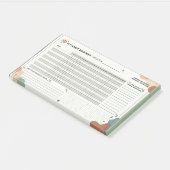 Ästhetischer neurodivergenter Gewohnheits-Tracker  Post-it Klebezettel (angewinkelt)