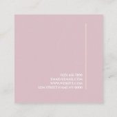 Ästhetischer Nurjektor Kosmetischer Chirurg Quadratische Visitenkarte (Rückseite)