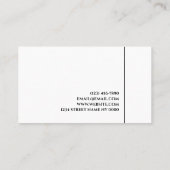 Ästhetischer Nurjektor Kosmetischer Chirurg Visitenkarte (Rückseite)