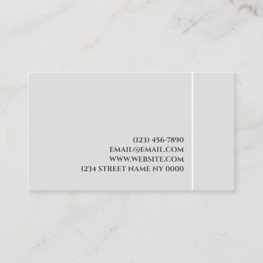 Ästhetischer Nurjektor Kosmetischer Chirurg Visitenkarte (Rückseite)